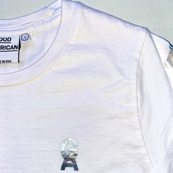 Good American White Long Sleeve Silver Star TShirt - Picture 4 of 9